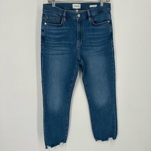 Frame Le High Straight in Jetty Modern Chew Indigo Wash Size 30 Denim Jeans